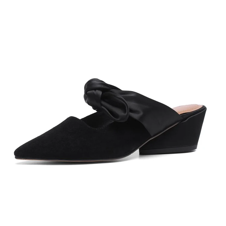 Женские замшевые шлепанцы MLJUESE летние сандалии абрикосового цвета с острым