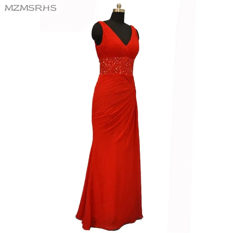Женское вечернее платье русалка длинное шифоновое плиссированное для