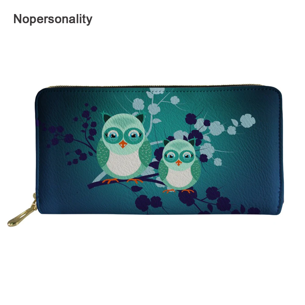 Кожаный кошелек Nopersonality для женщин милая Женская кредитница с рисунком совы