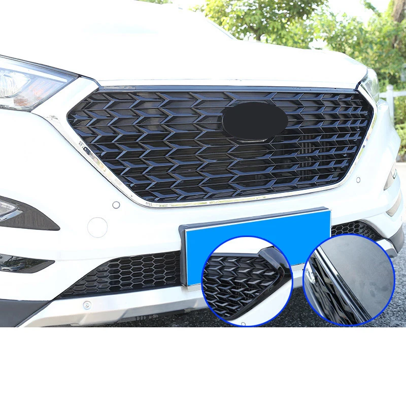Lsrtw2017 Abs автомобиля Передняя решетка чистая средняя сетка для hyundai Tucson