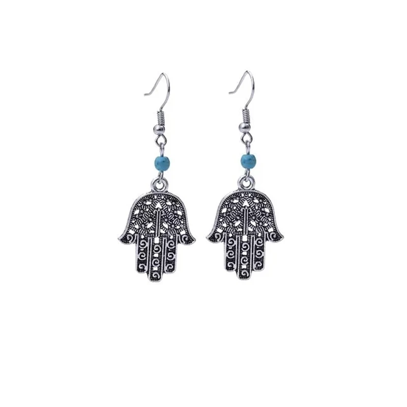 12 Styles Bohemia Sea horse Elephant Leaf Drop Earrings for Women Ethnic Antique Silver Plated Dangle Earring Fashion Jewelry | Украшения и