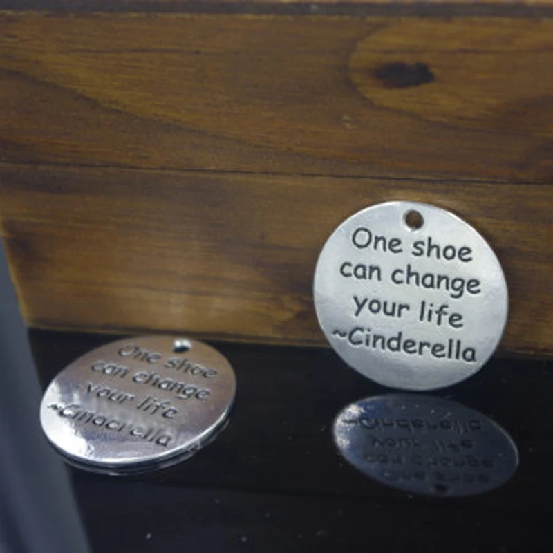 5 шт. высокое качество Античные Серебряные Круглые буквы одна обувь может