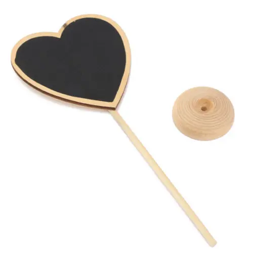 1 шт Мини Деревянный Сердце/прямоугольник Форма доске стойки доски для записей