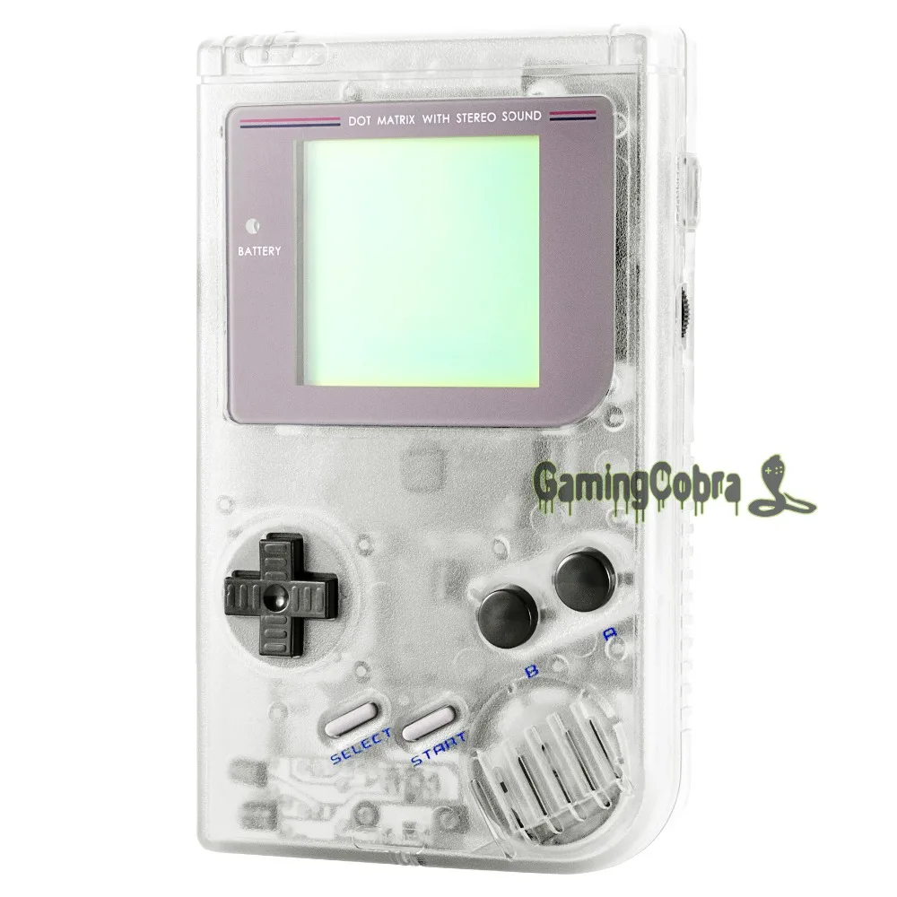 eXtremeRate Transparent Clear Full Housing Shell Buttons with Screen Len for Gameboy DMG-01 | Электроника