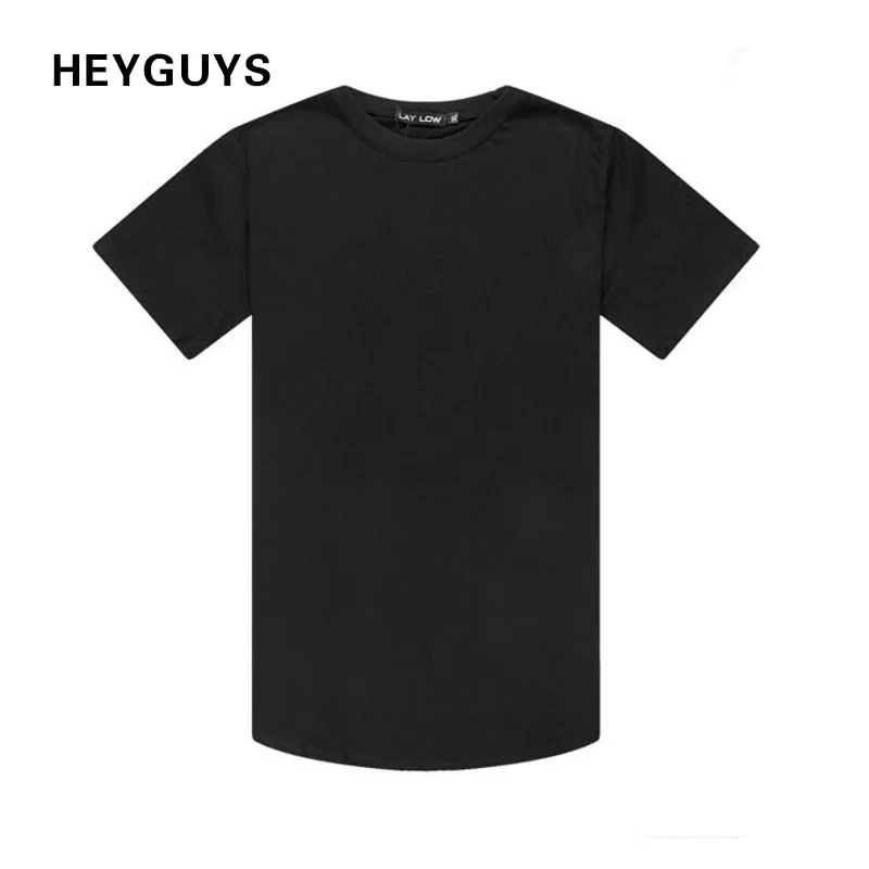 Тренд моды однотонный мужской простой с коротким рукавом базовый ультра длинный