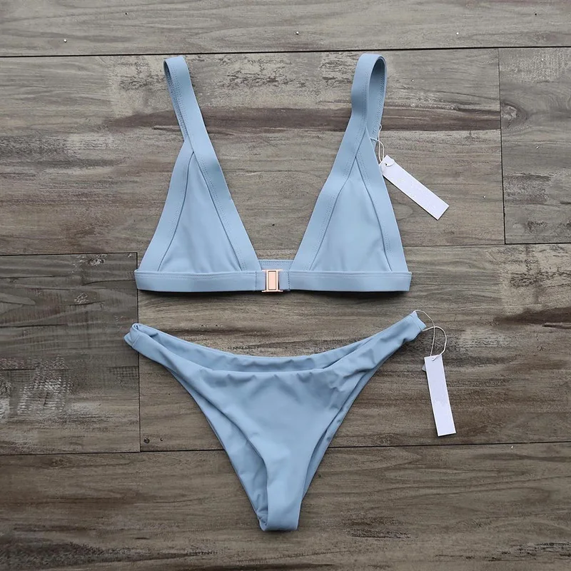 Соблазнительное бикини на одно плечо 2019 купальник Женский однотонный белый
