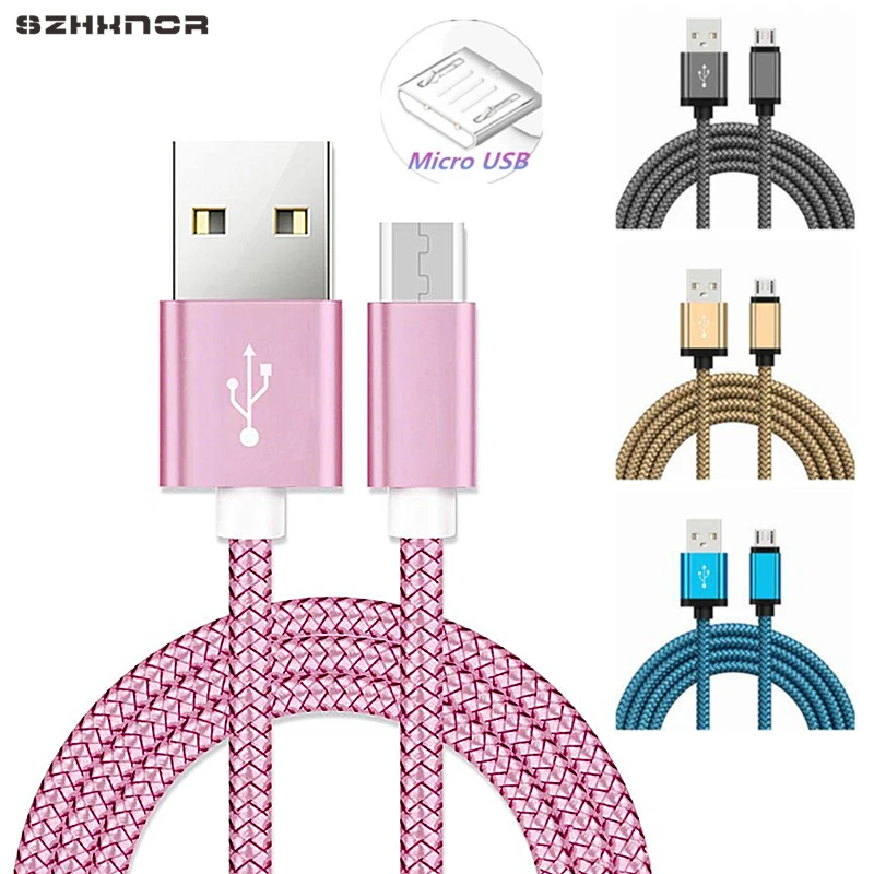 0 2 м короткий нейлоновый Micro USB кабель для быстрой зарядки и передачи данных Samsung