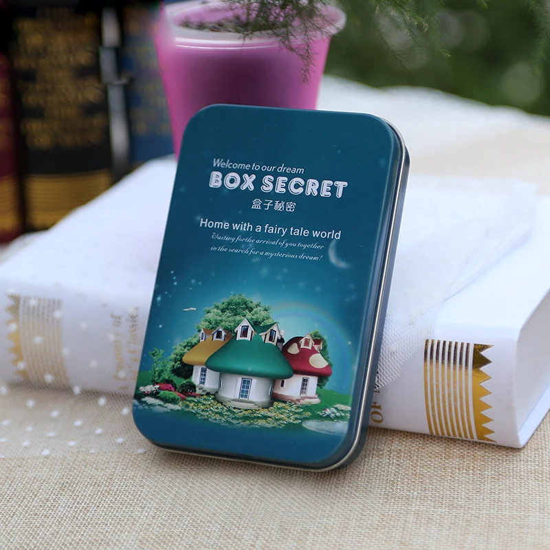 

cute box small DIY doll house Furniture Miniature Dollhouse DIY Miniature House Room Box Theatre Toys for Children stickers