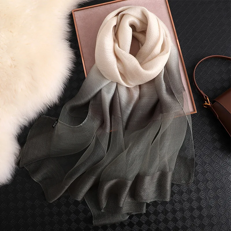 Army Green Бренд летний женский шелковый шарф женский платок femme пашмины Шали Обертывания большой размер Scaves пляжное полотенце платок хиджаб для мусульман - Цвет: Army Green