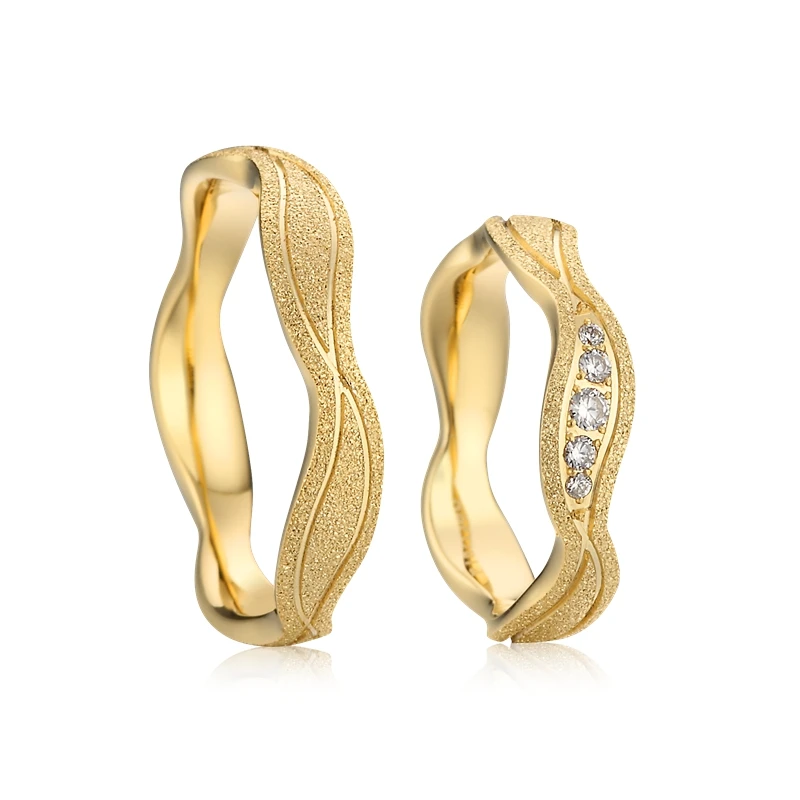 

Unique custom love Alliances wedding rings for men and women brazilian gold color jewelry ring for couples