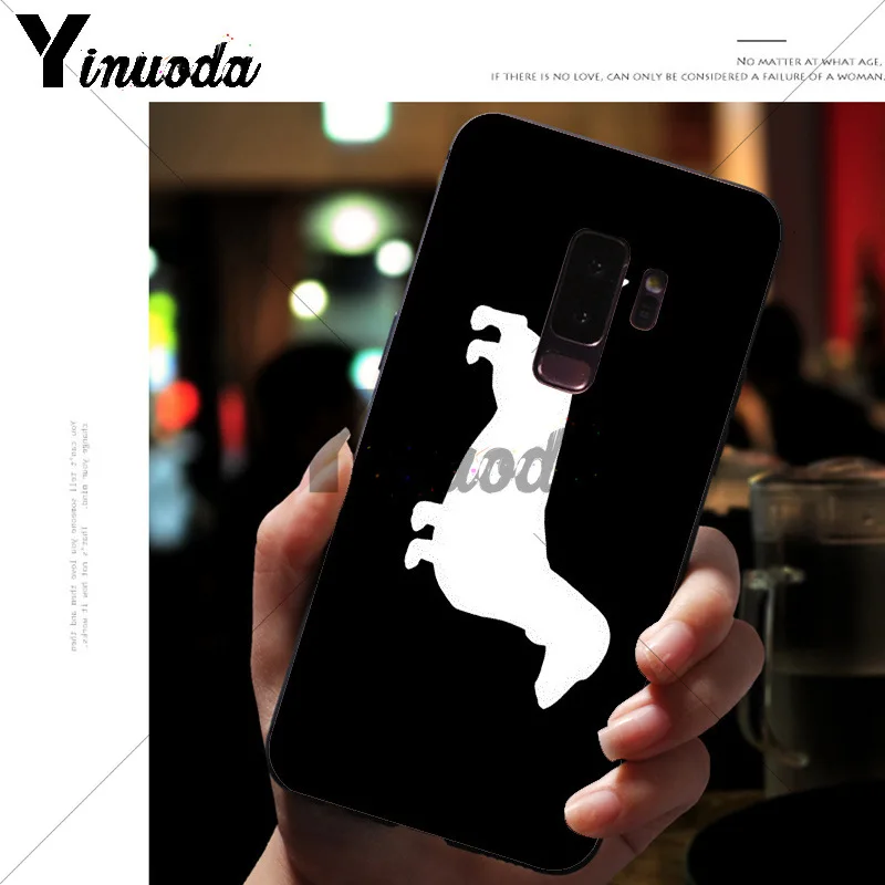 A16 Yinuoda Animals Dogs Dachshund Black Soft Shell Phone Cover for Samsung S9 S9 plus S5 S6 S6edge S6plus S7 S7edge S8 S8plus - Цвет: A16