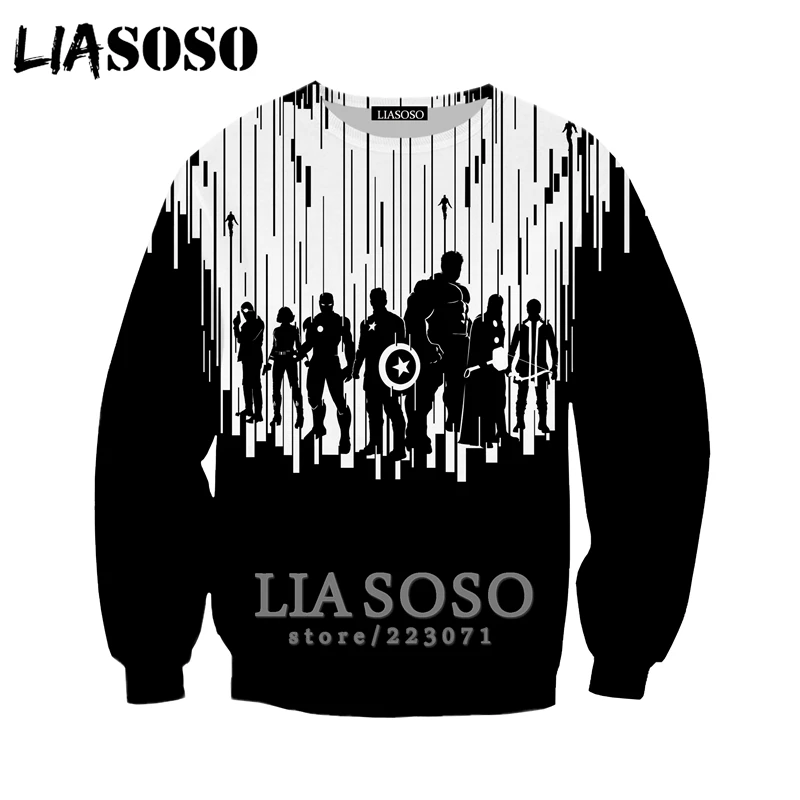 LIASOSO осенняя новинка модная Мужская и Женская толстовка с 3D принтом изображением