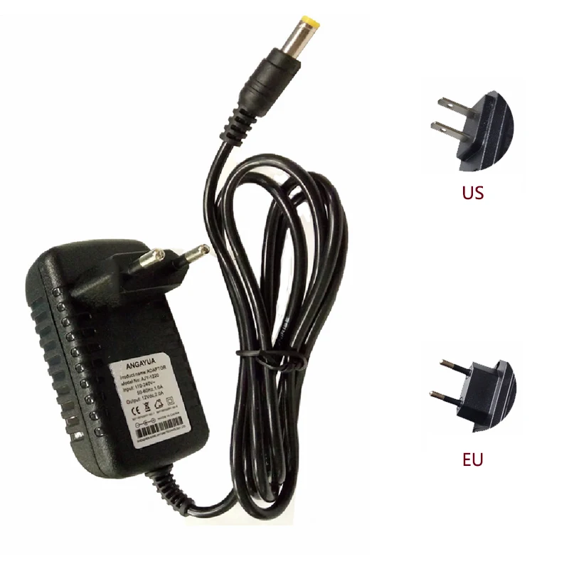 ЕС штепсельная вилка американского стандарта AC 100V 240V DC/DC 12V 2A Трансформаторы