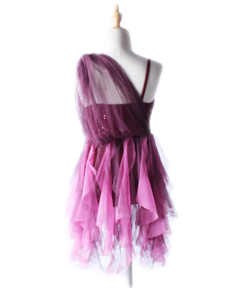 Детское платье для латиноамериканских танцев кружевное неправильной формы с