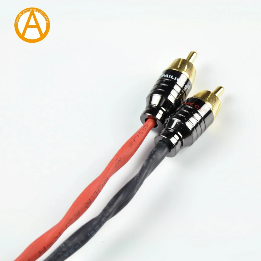 Стерео кабель ANAUDIOPHILE Hi Fi 3 5 мм с разъемом Папа RCA аудиокабель для усилителя Preamp ПК
