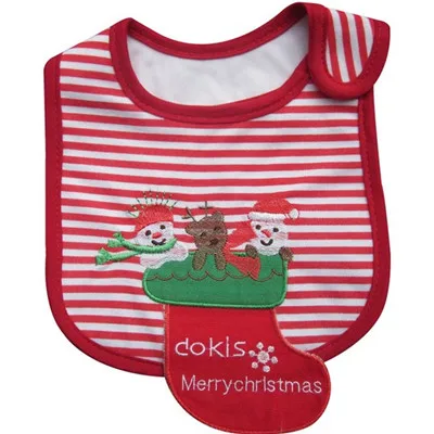 Christmas Хлопок водонепроницаемый детский нагрудник малыша младенческой слюнявчик полотенце фартук слюнявчик одежда для кормления новорожденных мультфильм аксессуары - Цвет: Christmas