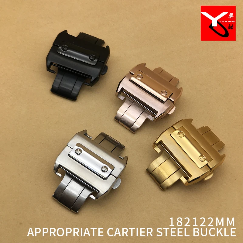 

18mm 20mm Watch Buckle 316L Stainless Steel High Quality Folding Buckle For Cartier Wrist Watch