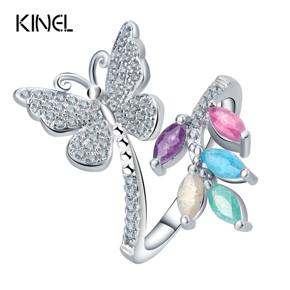 Кольцо женское серебряное с инкрустацией в виде снежинки | Украшения и