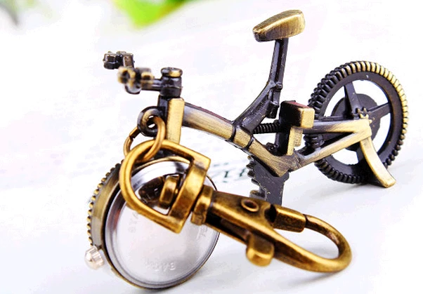 

HOT SALE Vintage Antique Style Bronze Pendant Bicycle Bike Women Men Unisex Quartz Necklace Pocket Watches With Chain