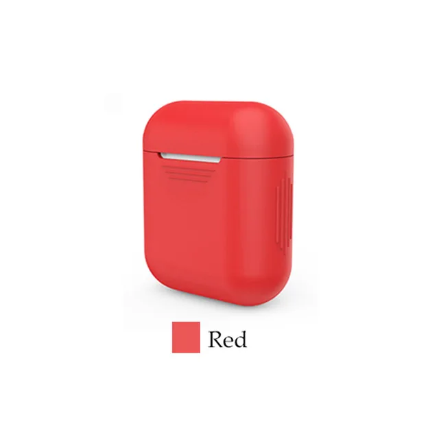 1st version red Светящиеся Air pods защитный чехол водонепроницаемый мягкий чехол для кожи с защитой от потери карабины зарядка Airpods аксессуары - Цвет: 1st version red