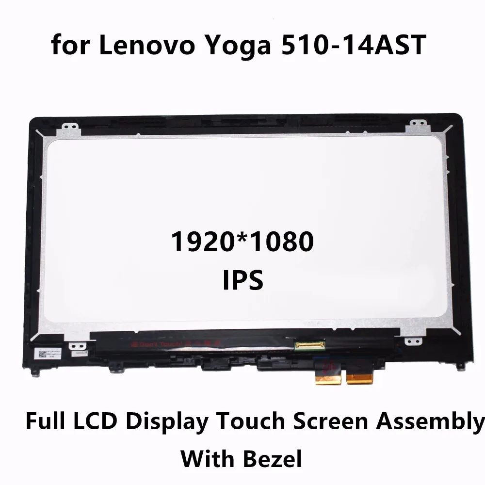 14 &quotFHD IPS LCD экран дисплей сенсорная панель стекло дигитайзер сборка + ободок для