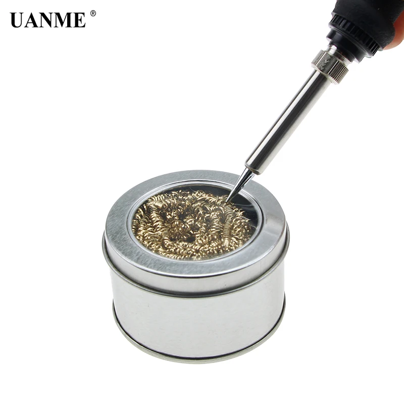1 шт. инструмент для чистки наконечников паяльника с коробкой|soldering iron tin|tin wiresoldering