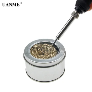 UANME Профессиональный 1 шт. паяльник для очистки наконечников Оловянная очистка стальная проволочная щетка инструмент для ремонта шаров BGA инструменты с коробкой