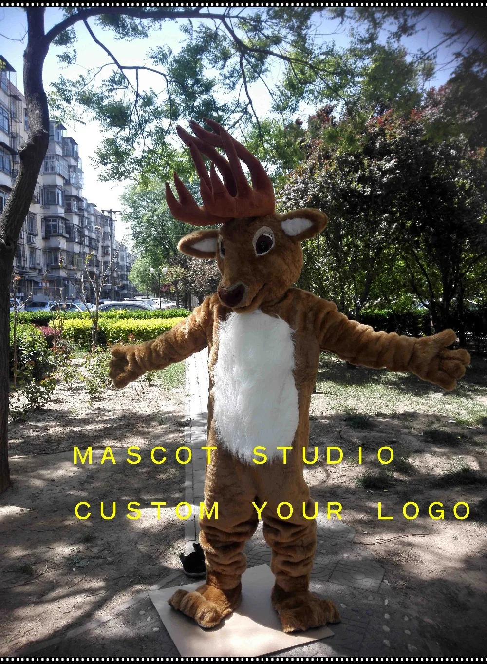 deer mascot costume reindeer moose custom fancy anime cosplay kit mascotte theme 41782 | Тематическая одежда и униформа