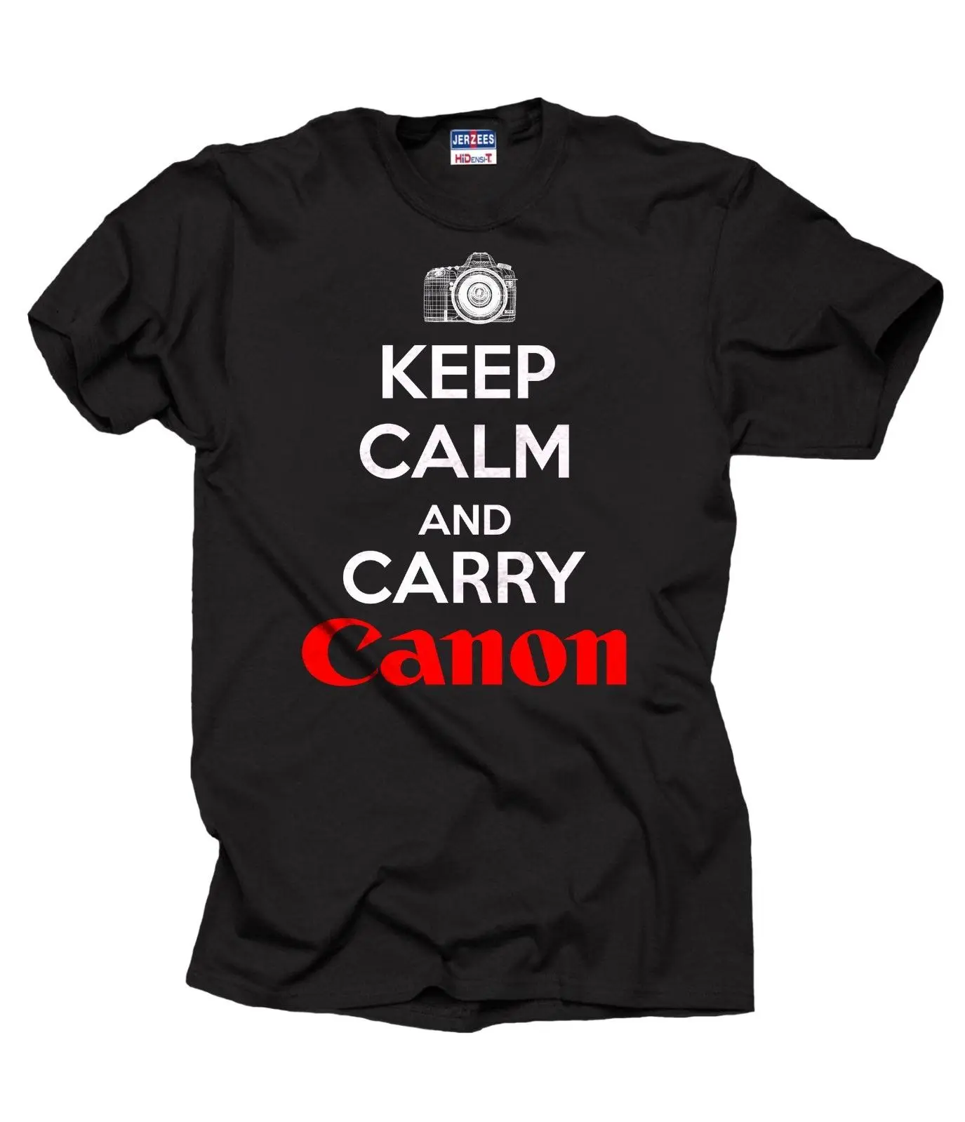 Keep Calm And Carry Canon футболка подарок для фотографа Футболка с принтом на заказ в стиле