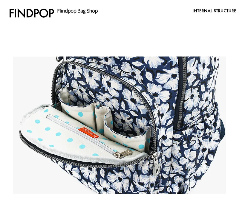 Findpop винтажные рюкзаки с цветочным принтом женские модные многофункциональные холщовые Рюкзаки повседневные школьные рюкзаки сумки для женщин