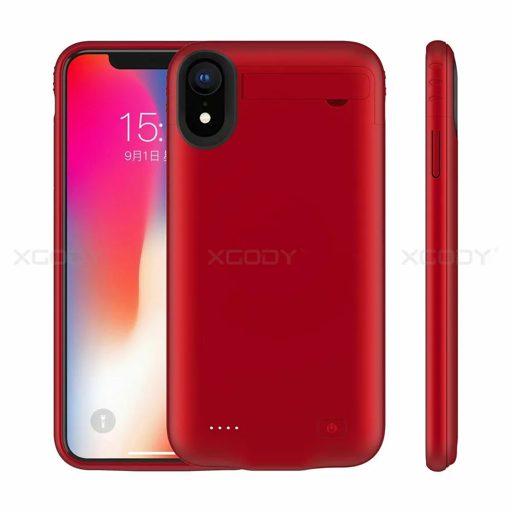 XGODY 5200 мАч умный чехол для аккумулятора для iphone XR XSMAX Внешний чехол для зарядки аккумулятора для iphone XR XSMAX с держателем для телефона