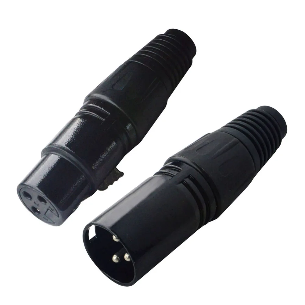 2 шт. XLR 3 контактный разъем Cannon штекер полюсный гнездовой аудиоразъем MIC|connector
