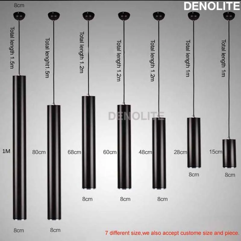 Индивидуальный заказ подвесная черная Светодиодная лампа для ресторана бара