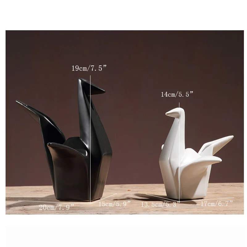 Европейский стиль домашний декор Ручная работа керамический бумажный журавль