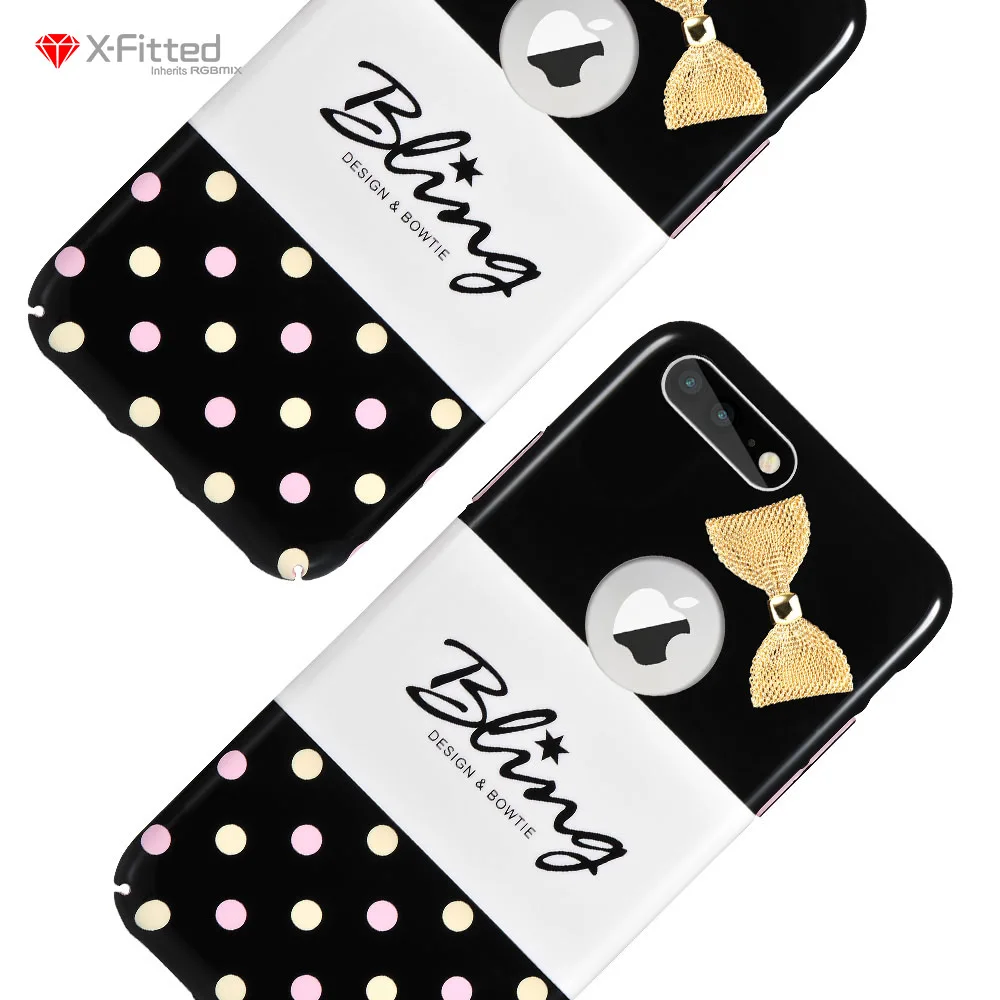 Роскошные блестящие и мода Bowkont для iphone 8 плюс/7 Plus Украшенные стразами PC чехол iPhone