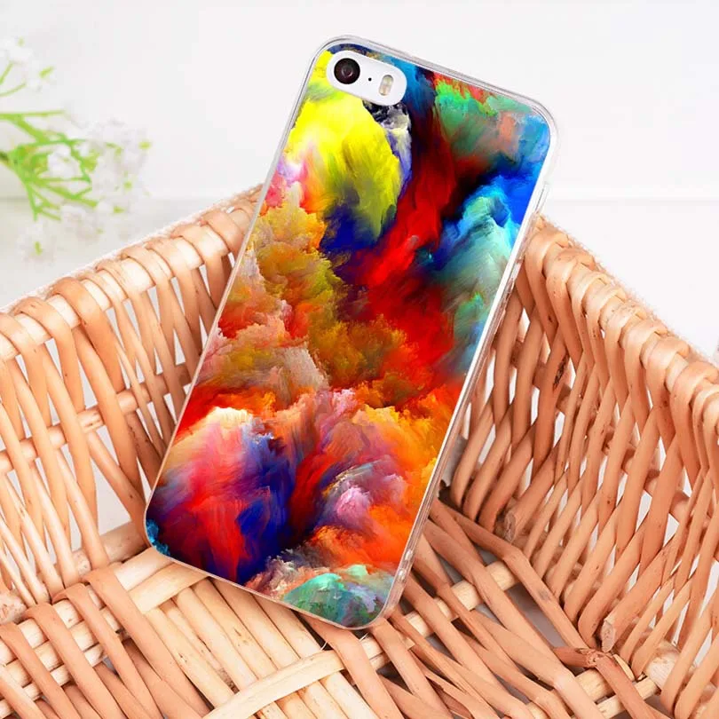 Мягкий чехол для телефона MaiYaCa из ТПУ с цветным дымчатым облаком iPhone 8 7 6 6S Plus X XS MAX