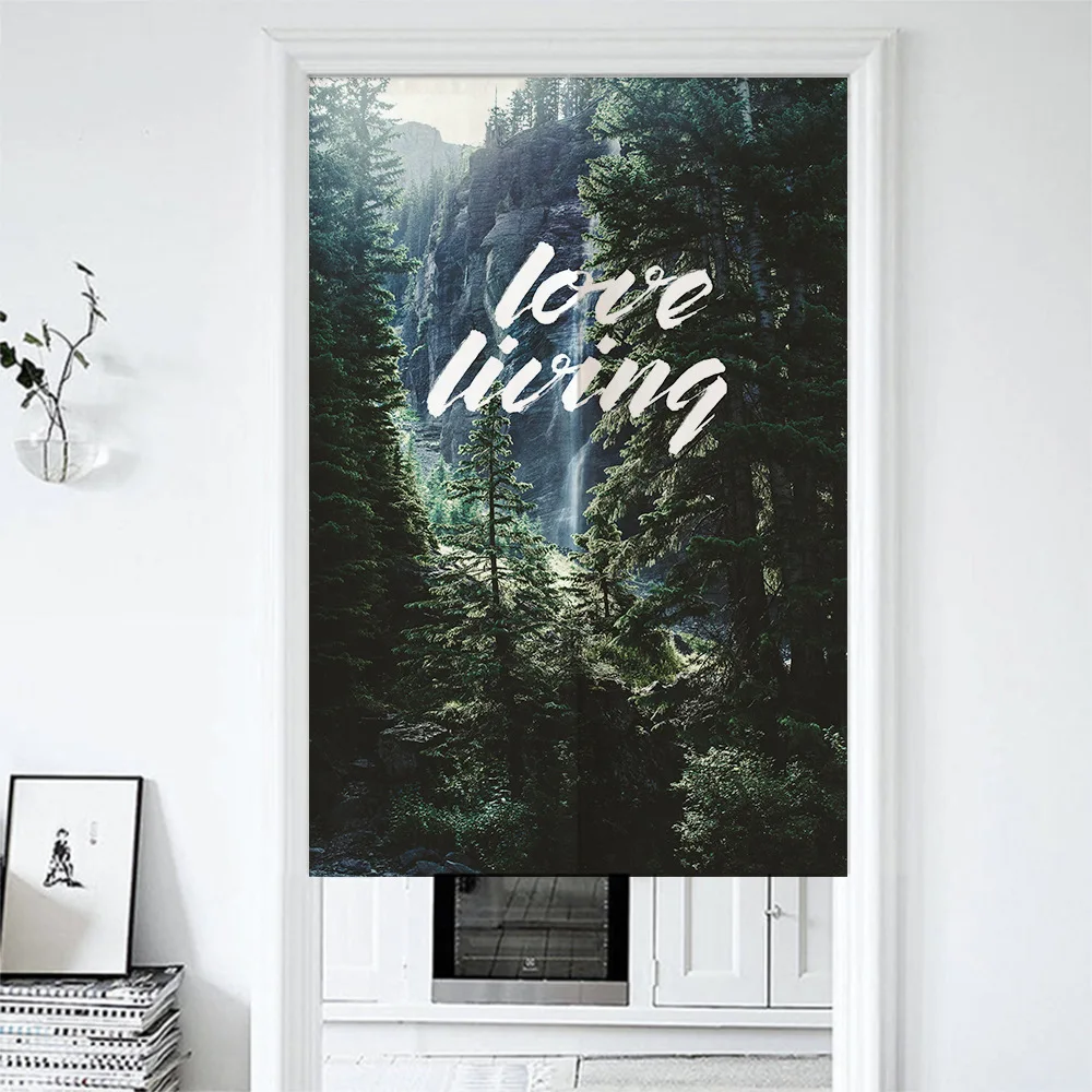 Занавеска для дверей в лесу занавеска гостиной спальни японская входной двери