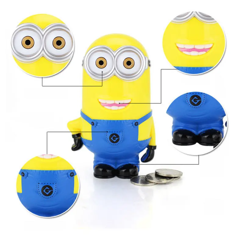 Hot! Little Yellow Man Piggy Bank Funny Lovely Money Box High Quality Plastic Cartoon Minions Tirelire | Дом и сад