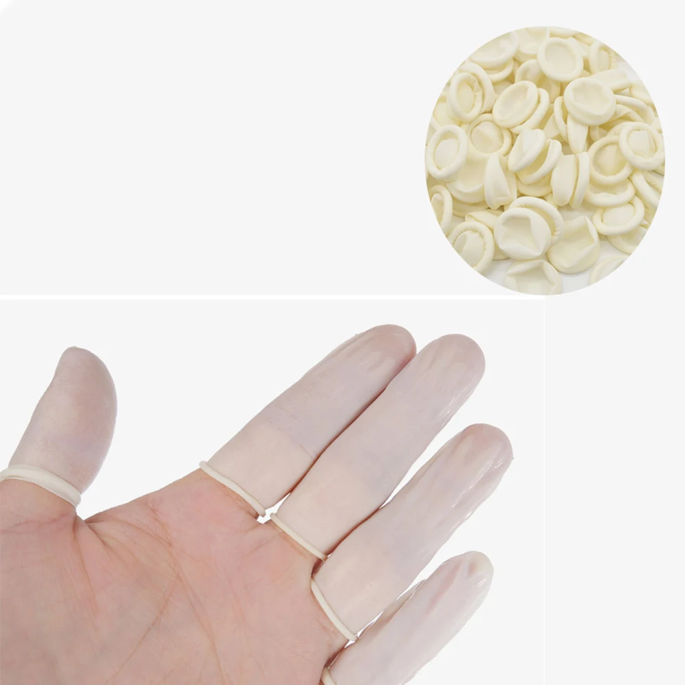 100 штук пакет палец для дизайна ногтей латексная Защитная крышка защитные