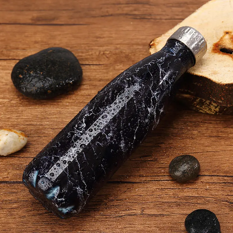 Фламинго мраморная свободная вода BPA бутылка из нержавеющей стали пивной чай кофе термос бутылка путешествия Туризм Спорт Вакуумная чашка-термос