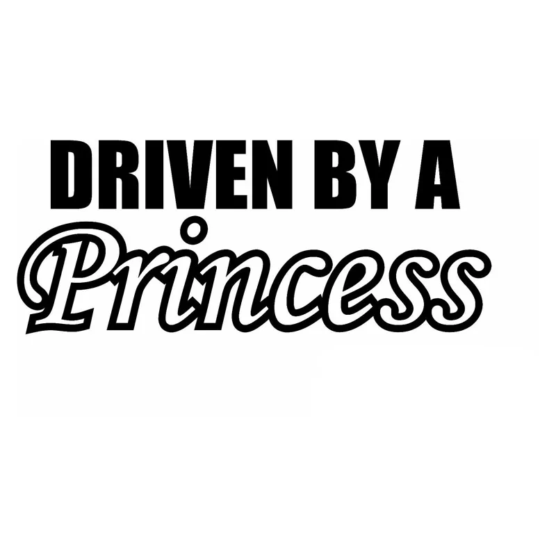 

17.8 * 7.3cm Classic Female Driving Vinyl Car Decal Trained By A Princess Car Styling Stickers
