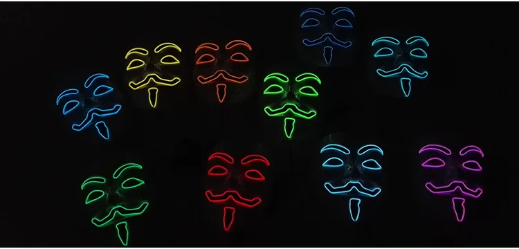 Светодиодный шлем маска DIY EVA DJ Marshmallow EL Wire cosplay Prop маска для Хэллоуина маска для всего лица для косплея реквизит для Хэллоуина вечерние барные маски