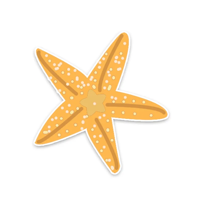 YJZT 12CM*12.7CM Creativity Deep Sea Starfish PVC Decal Car Sticker Styling 5-0342 | Автомобили и мотоциклы