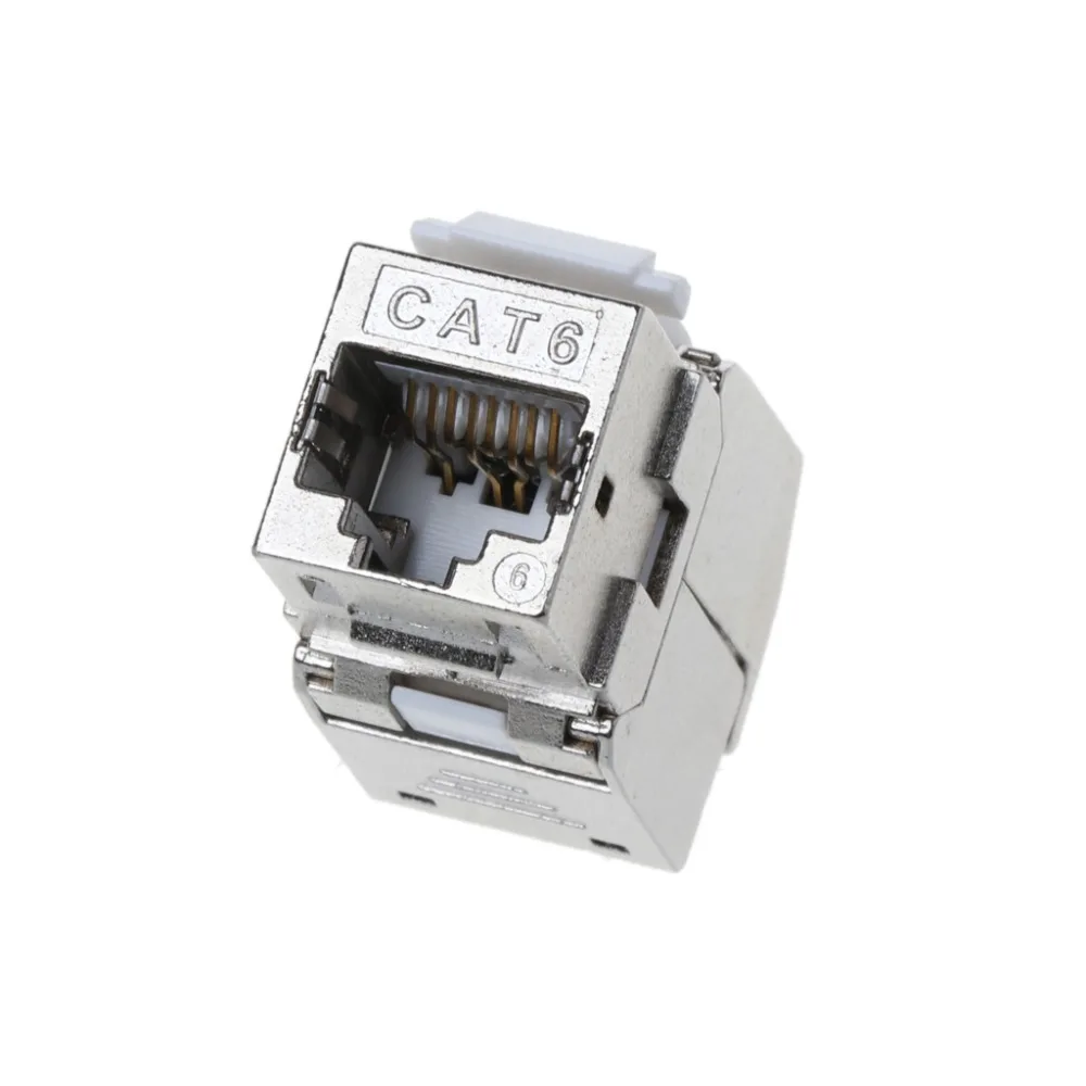 1 шт. RJ45 Keystone Cat6 Cat6A Экранированный FTP модуль из цинкового сплава Keystone Jack сетевой разъем адаптер