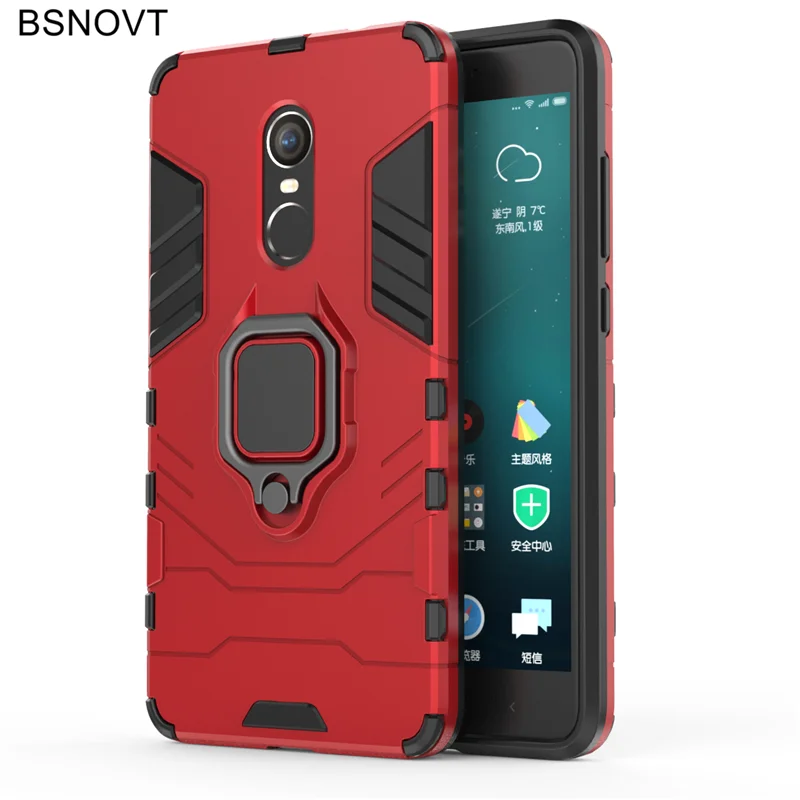 BSNOVT Xiaomi Redmi Note 4X Shockproof Cover Finger Ring Magnetic Holder Soft TPU Back Case For Capa 5.5&quot |