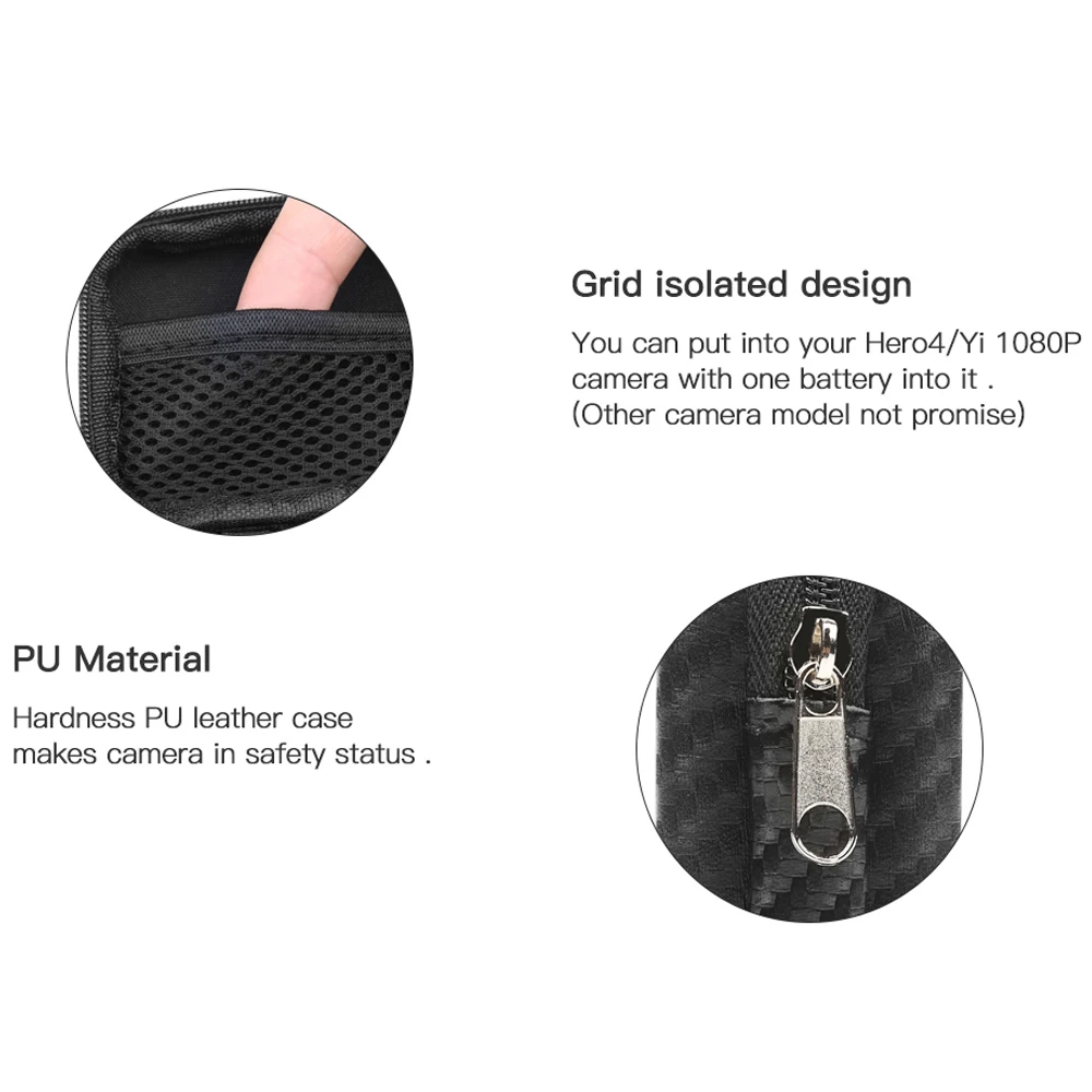 Портативная компактная мини-сумка из искусственной кожи Карманный чехол для Gopro