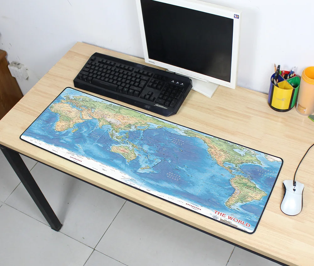 Высококачественные игровые коврики для мыши карта мира 900x300x3 мм DIY большой коврик для мыши геймер с краем Блокировка офисные настольные коврики - Цвет: Size 900x300x3mm