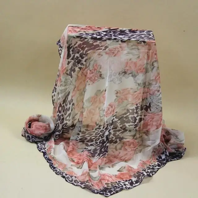 # S101 шарф из жоржета 100% шелка цвет: как на фотографии размер: 50*170 см|handkerchief