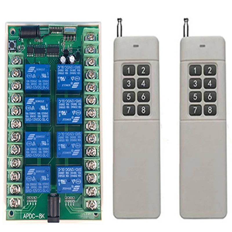3000m DC 12V 24V 8CH 8 CH Wireless светодиодный светильник с дистанционным управлением Switch