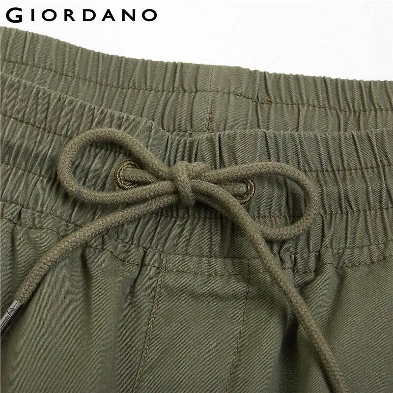 Giordano мужские повседневные брюки с резинкой на талии и в районе щиколоток из